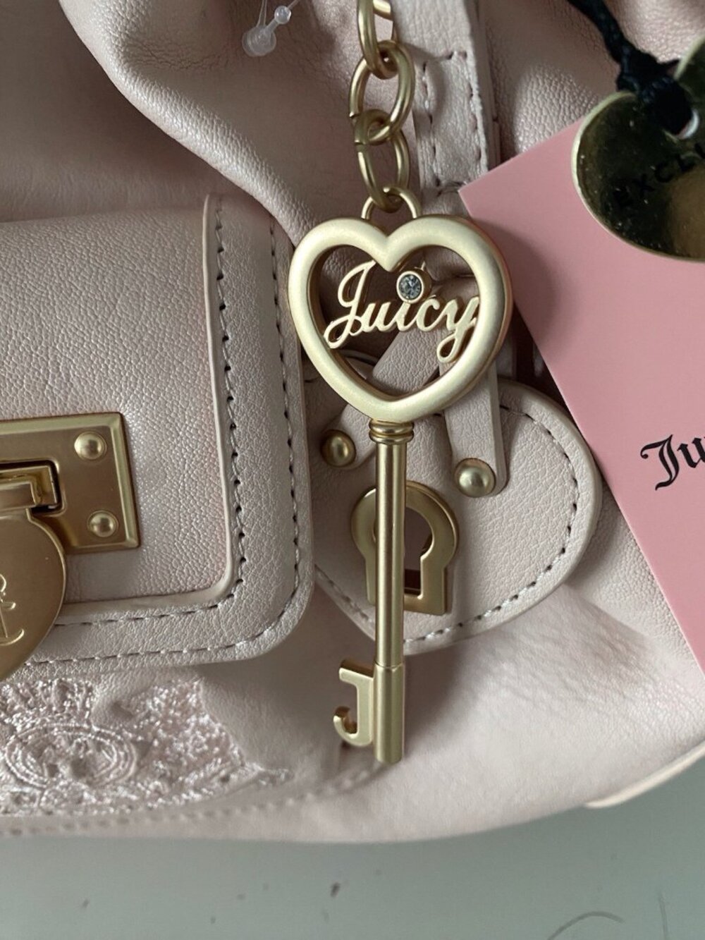 Juicy Couture Royal To Juicy Satchel Bag Purse In Pink Clay W/Charm VIRAL NEW - Picture 3 of 12